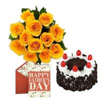 Yellow Roses Bouquet with Cake Yellow Roses Bouquet with Cake